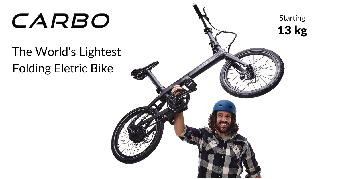 CARBO Electric Bike The World s Lightest Durable Folding E Bike