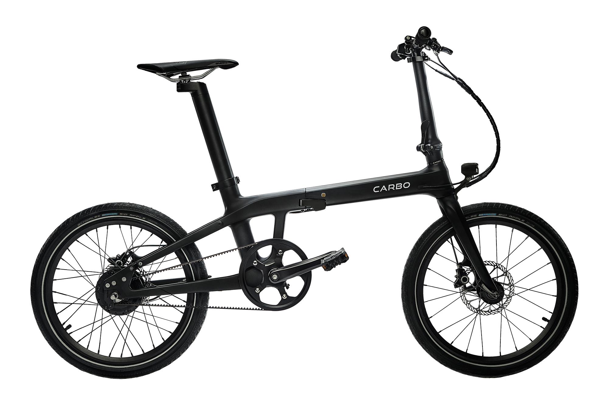 Bicicleta eléctrica CARBO con transmisión por correa